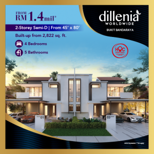 Dillenia | 2-Storey Semi-D | From 45' x 80' | Starting from RM1.4mil @ Bukit Bandaraya