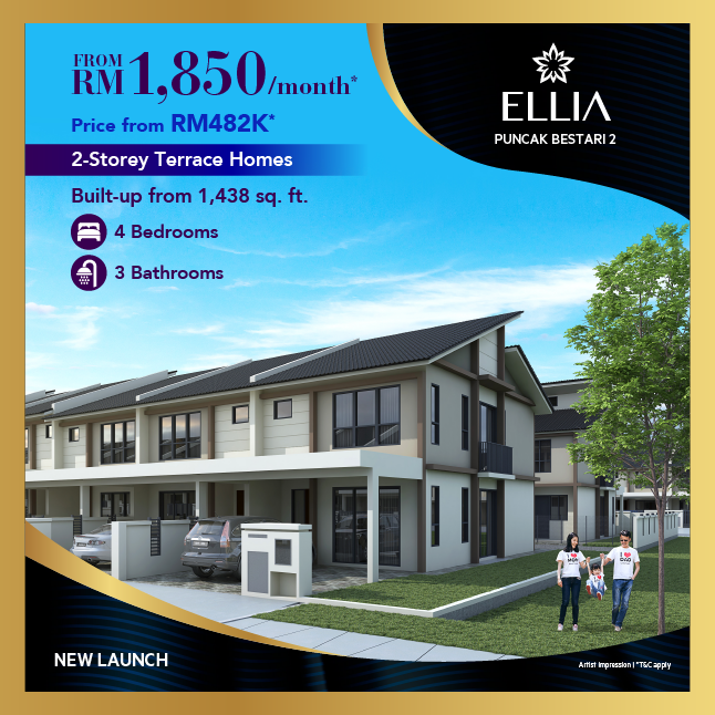 From RM482k* | 2-Storey Terrace Homes | Ellia @ Puncak Bestari 2